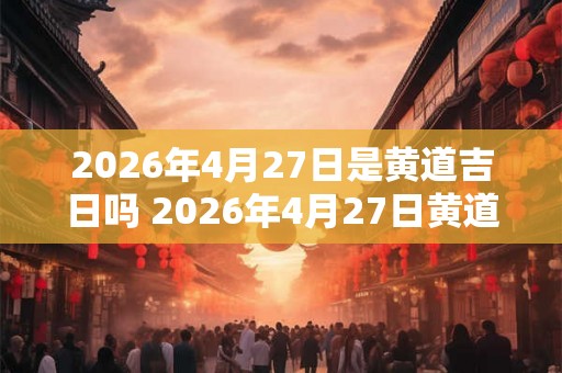 2026年4月27日是黄道吉日吗 2026年4月27日黄道吉日吗