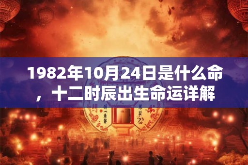 1982年10月24日是什么命,十二时辰出生命运详解 1982年10月24日是什么命,十二时辰出生命运详解