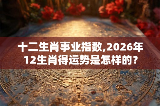 十二生肖事业指数,2026年12生肖得运势是怎样的？