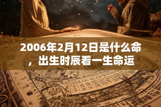 2006年2月12日是什么命，出生时辰看一生命运