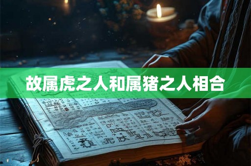 故属虎之人和属猪之人相合 故属虎之人和属猪之人相合