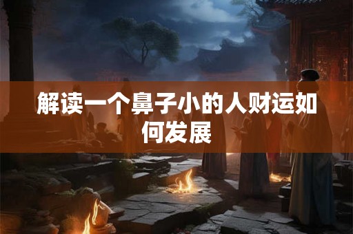 解读一个鼻子小的人财运如何发展 解读一个鼻子小的人财运如何发展