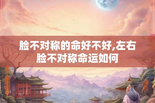 脸不对称的命好不好,左右脸不对称命运如何 脸不对称的命好不好,左右脸不对称命运如何