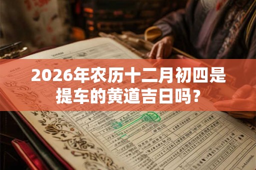 2026年农历十二月初四是提车的黄道吉日吗? 2026年农历十二月初四是提车的黄道吉日吗?