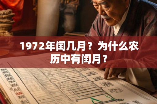 1972年闰几月？为什么农历中有闰月？