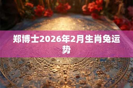 郑博士2026年2月生肖兔运势