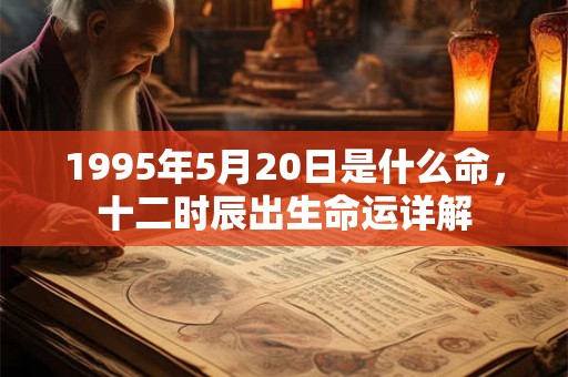 1995年5月20日是什么命，十二时辰出生命运详解