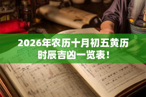 2026年农历十月初五黄历时辰吉凶一览表! 2026年农历十月初五黄历时辰吉凶一览表!