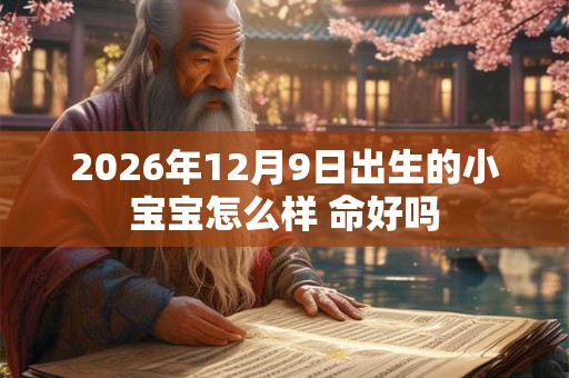2026年12月9日出生的小宝宝怎么样 命好吗 2026年12月9日出生的小宝宝怎么样 命好吗