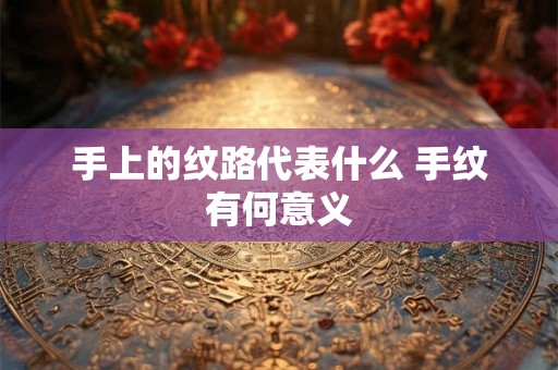 手上的纹路代表什么 手纹有何意义