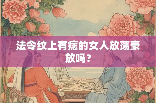法令纹上有痣的女人放荡豪放吗？