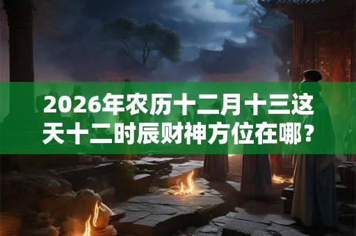 2026年农历十二月十三这天十二时辰财神方位在哪? 2026年农历十二月十三这天十二时辰财神方位在哪?