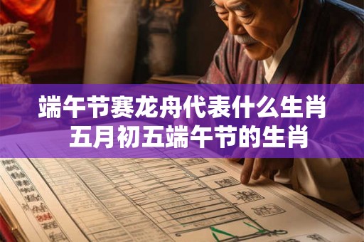 端午节赛龙舟代表什么生肖  五月初五端午节的生肖