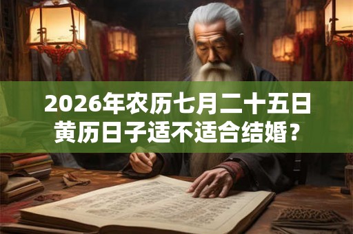 2026年农历七月二十五日黄历日子适不适合结婚？