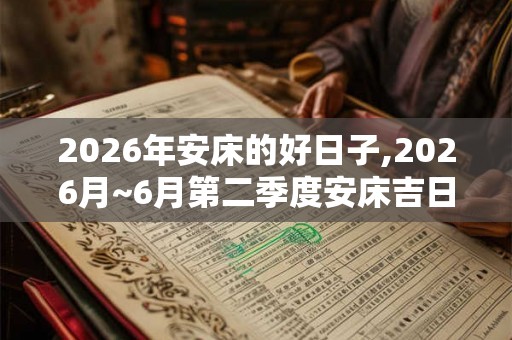 2026年安床的好日子,2026月~6月第二季度安床吉日