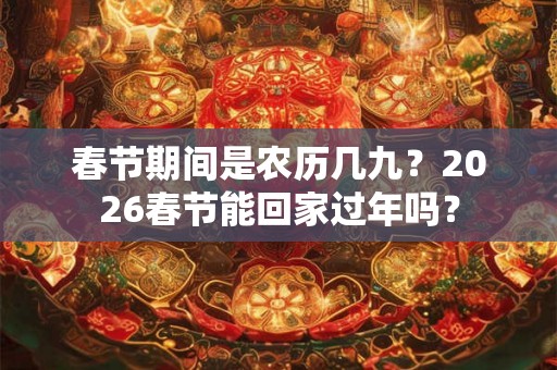 春节期间是农历几九?2026春节能回家过年吗? 春节期间是农历几九?2026春节能回家过年吗?