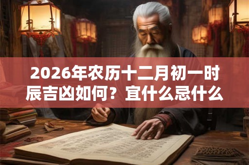 2026年农历十二月初一时辰吉凶如何？宜什么忌什么？