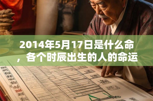 2014年5月17日是什么命，各个时辰出生的人的命运