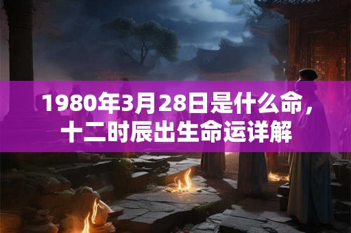 1980年3月28日是什么命，十二时辰出生命运详解