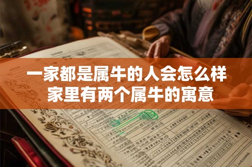 一家都是属牛的人会怎么样  家里有两个属牛的寓意