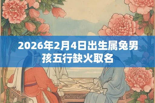 2026年2月4日出生属兔男孩五行缺火取名
