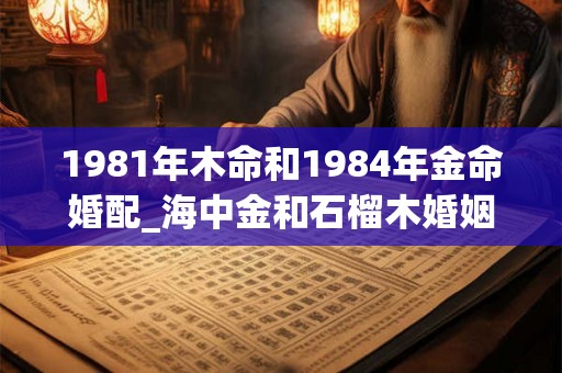 1981年木命和1984年金命婚配_海中金和石榴木婚姻