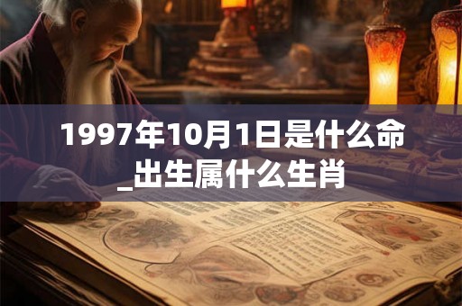 1997年10月1日是什么命_出生属什么生肖