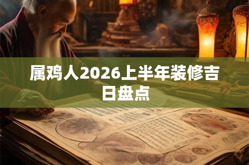 属鸡人2026上半年装修吉日盘点