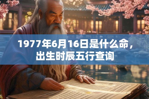 1977年6月16日是什么命，出生时辰五行查询