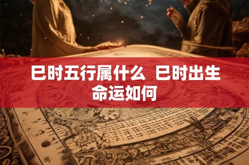 巳时五行属什么  巳时出生命运如何