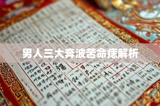 男人三大奔波苦命痣解析