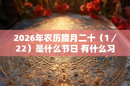 2026年农历腊月二十（1／22）是什么节日 有什么习俗