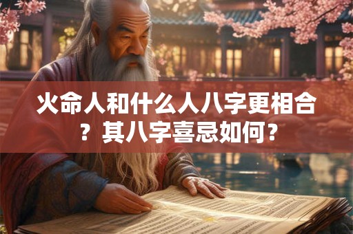 火命人和什么人八字更相合？其八字喜忌如何？