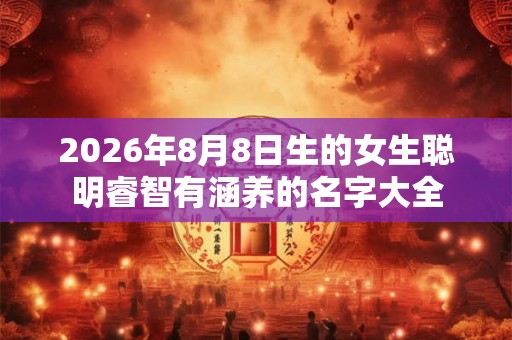 2026年8月8日生的女生聪明睿智有涵养的名字大全