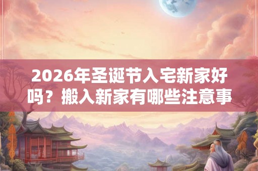 2026年圣诞节入宅新家好吗？搬入新家有哪些注意事项？