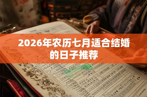 2026年农历七月适合结婚的日子推荐