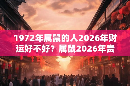 1972年属鼠的人2026年财运好不好?属鼠2026年贵人是谁? 1972年属鼠的人2026年财运好不好?属鼠2026年贵人是谁?