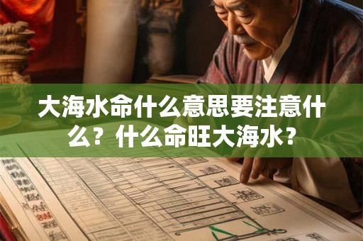 大海水命什么意思要注意什么？什么命旺大海水？