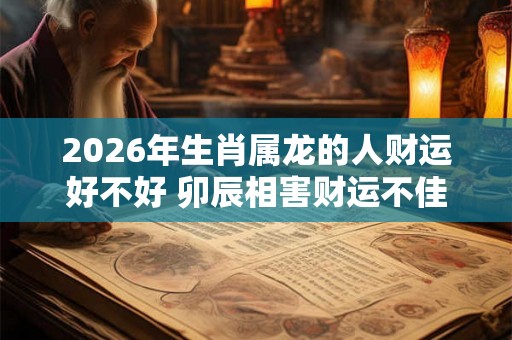 2026年生肖属龙的人财运好不好 卯辰相害财运不佳