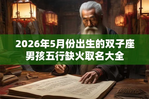 2026年5月份出生的双子座男孩五行缺火取名大全 2026年5月份出生的双子座男孩五行缺火取名大全