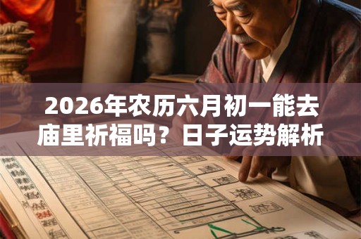 2026年农历六月初一能去庙里祈福吗？日子运势解析！