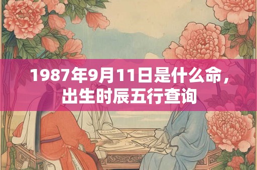 1987年9月11日是什么命，出生时辰五行查询
