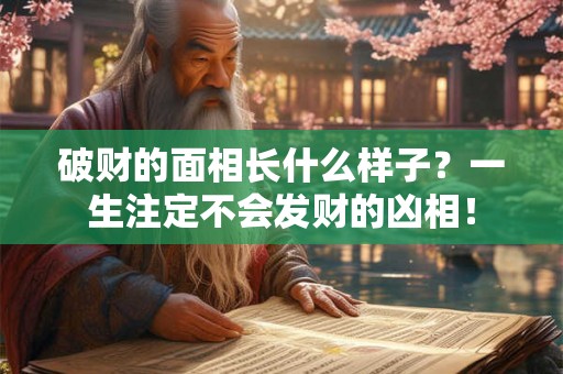 破财的面相长什么样子？一生注定不会发财的凶相！