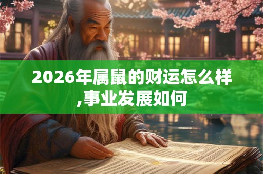 2026年属鼠的财运怎么样,事业发展如何