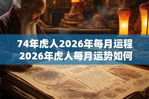 74年虎人2026年每月运程 2026年虎人每月运势如何