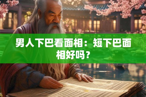 男人下巴看面相：短下巴面相好吗？