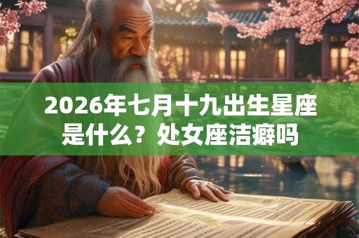 2026年七月十九出生星座是什么？处女座洁癖吗
