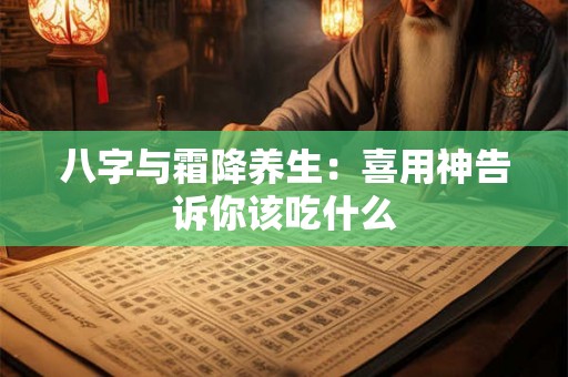 八字与霜降养生：喜用神告诉你该吃什么