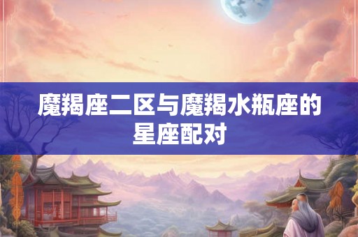 魔羯座二区与魔羯水瓶座的星座配对