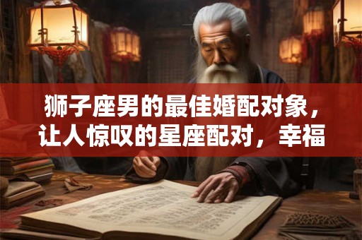狮子座男的最佳婚配对象，让人惊叹的星座配对，幸福满满！